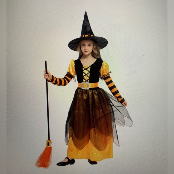 Little Naughty Orange Witch Halloween Costume - Picture 1 of 4